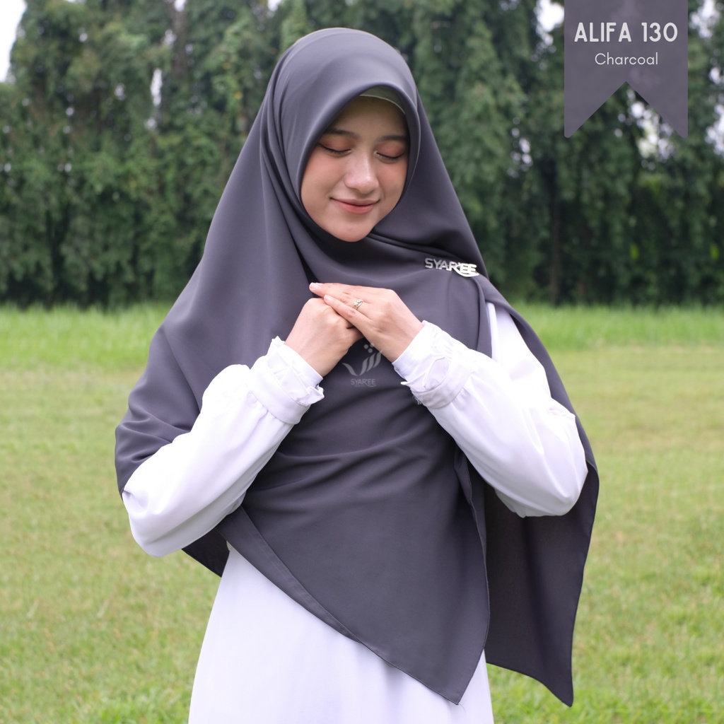 Jual Alifa 130 Best Seller Original Jilbab Segi Empat Syari Hijab Syar I Neci Panjang Lebar 