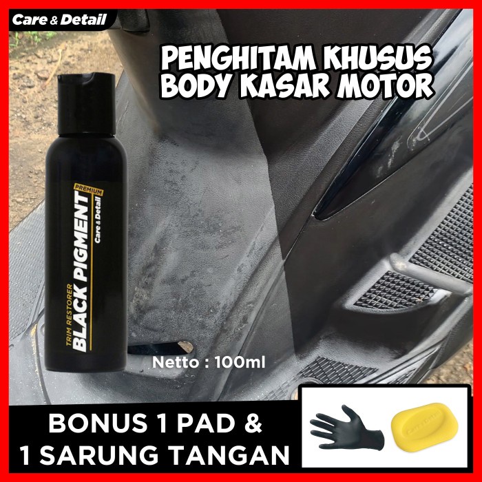 Penghitam Plastik Kendaraan Permanent Black One Trim Restorer