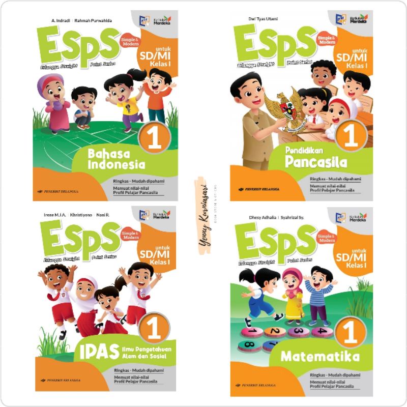 Jual Erlangga ESPS Kurikulum Merdeka Kelas 1 SD / MI Bahasa Indonesia ...