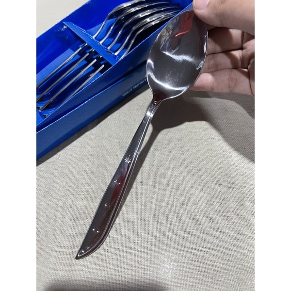 Jual Sendok Makan VIP DOL Stainless Steel Dessert Spoon Tebal Isi 6 pcs ...