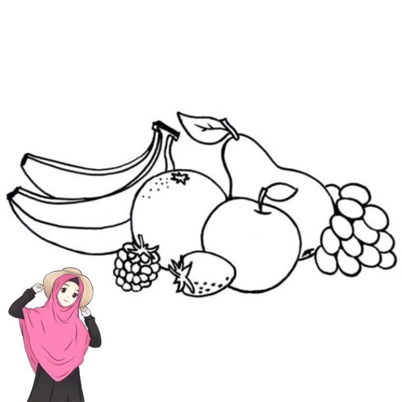 Jual Gambar Mewarnai Buah Buahan & Desain untuk meningkatkan