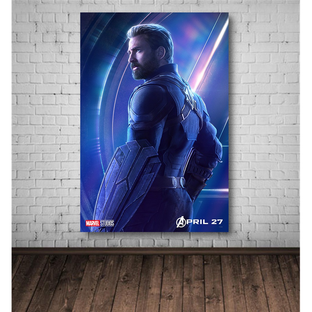 Jual SUPERHERO AVENGERS CAPTAIN AMERICA 2 Poster frame A3+ (31x46cm ...