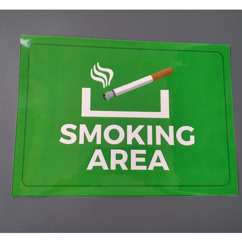 Jual Sticker Area Untuk Merokok | STIKER SMOKING AREA | Warna Hijau ...