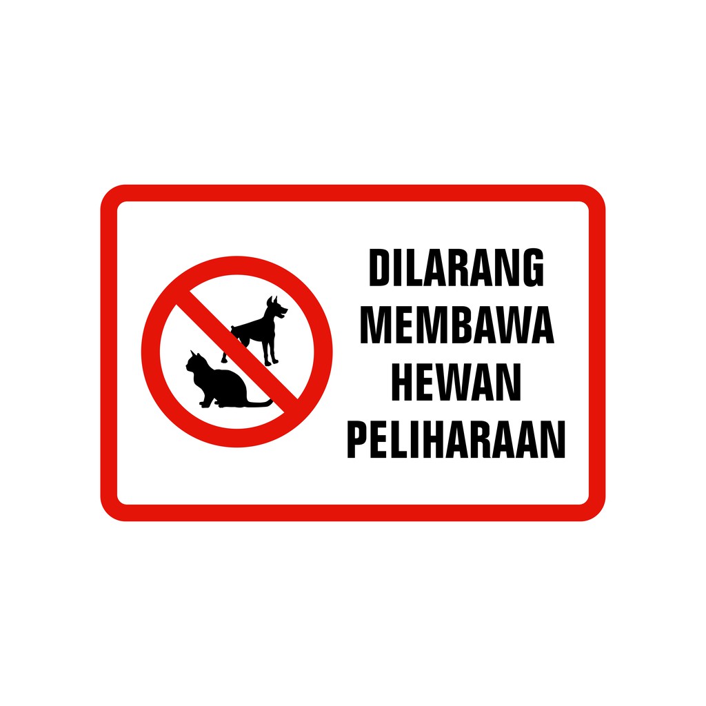 Kalimat Pemberitahuan Hewan Peliharaan