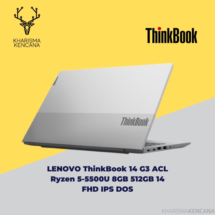 Jual LENOVO ThinkBook 14 G3 ERID Ryzen 5-5500U 8GB 512GB 14 FHD