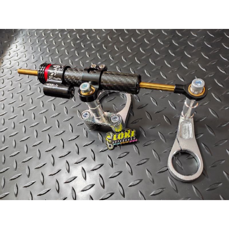 Jual Stabilizer Stabiliser Steering Damper Matris Carbon Silver Panjang