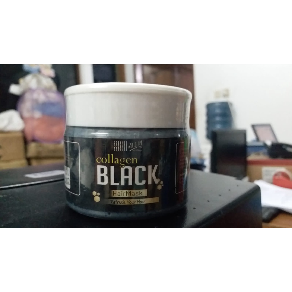 Jual All-in Collagen Black Hair Mask | Shopee Indonesia