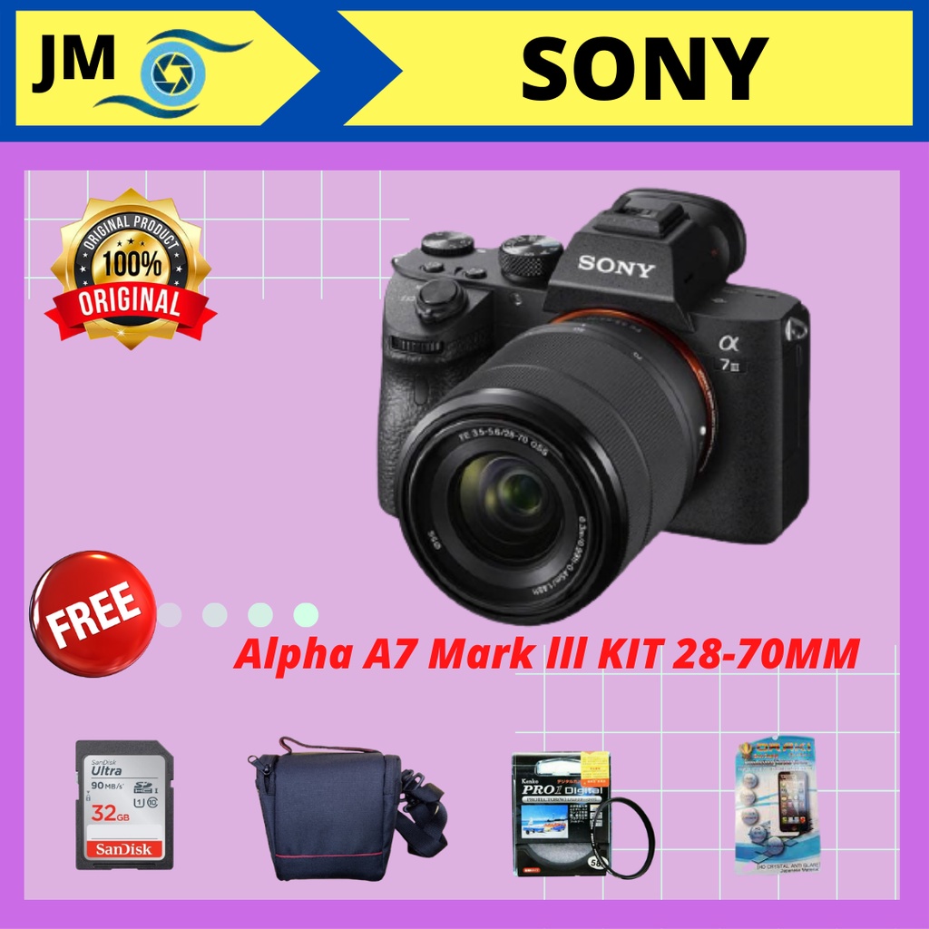 Jual Sony Alpha A7 Mark lll Kit 28-70mm | Shopee Indonesia