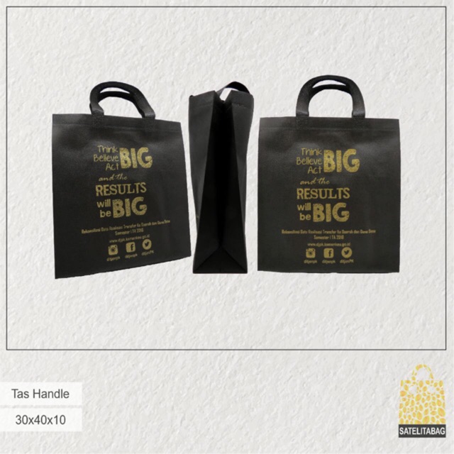 Jasa sablon Warna Gold / Silver Tas Spunbond