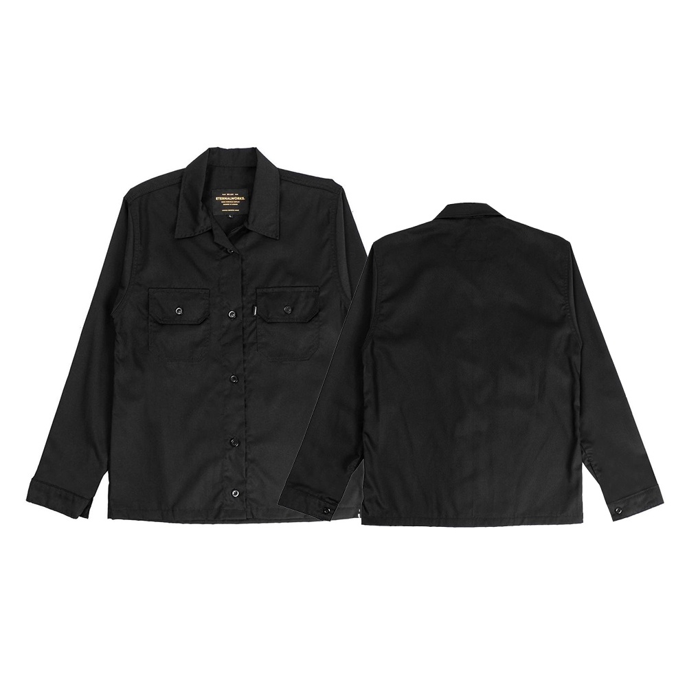 Jual ETERNALWORKS - Workshirt Stone Long Sleeve Black | Shopee Indonesia