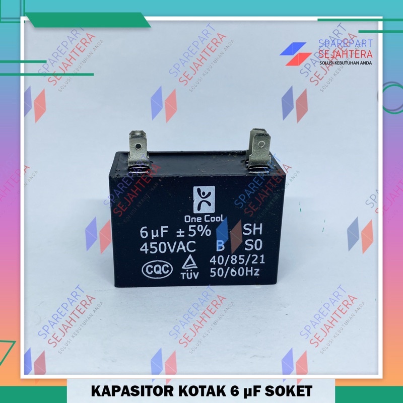 Jual KAPASITOR CAPASITOR FAN OUTDOOR AC KIPAS SOKET KOTAK UKURAN 6 UF