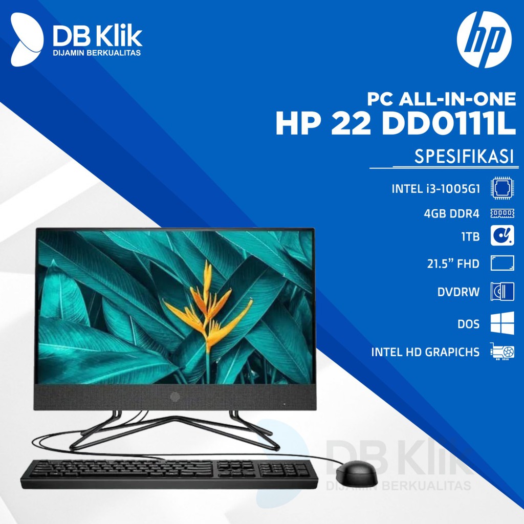 Jual PC AIO HP 22 Dd0111L I3 1005G1 Black 4GB 1TB DVDRW DOS 21 5 Inch   3dd70b06e45618c3f29f2db9cd2554d6