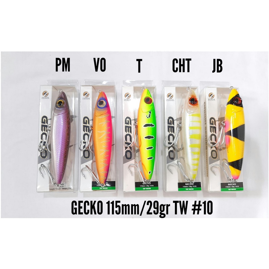 Umpan Pancing Zerek Gecko 115mm / 29gr | Top Water