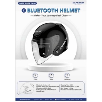 Jual HELM OASE TA-H1 Bluetooth/GPS MAPS/helmet | Shopee Indonesia