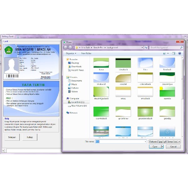 Jual Software Kartu Pelajar Simple Student Card Pro & protait | Shopee ...
