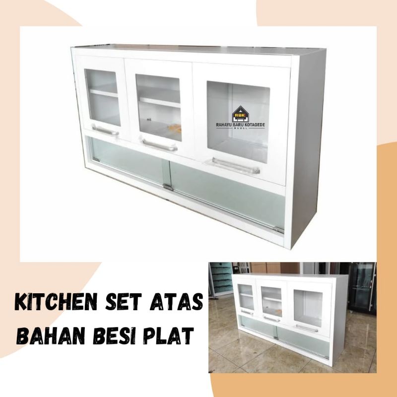 Jual Kitchen Set Atas Besi 2 & 3 pintu Rak Dapur Lemari Dapur besi NEW ...