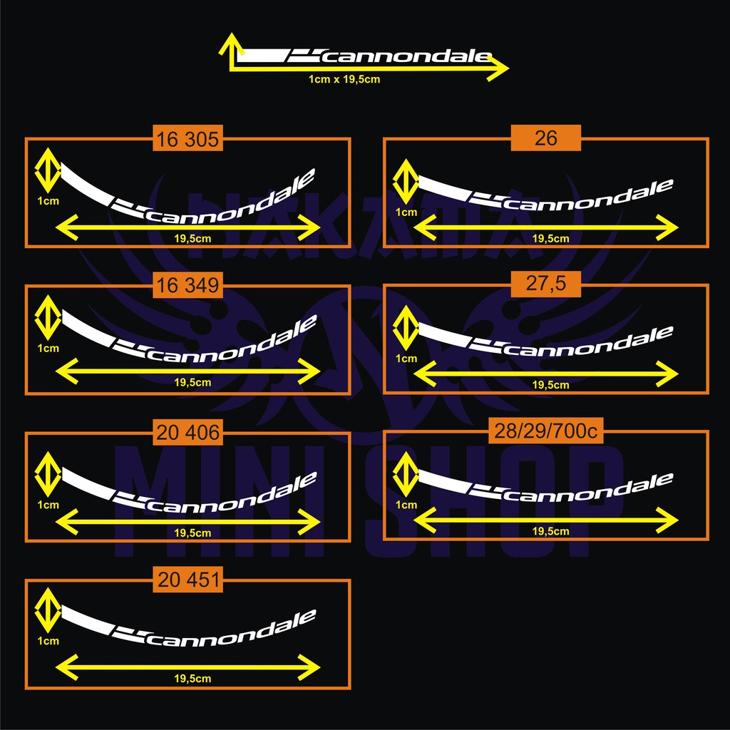 Jual cutting sticker rim sepeda cannondale 1cm | Shopee Indonesia