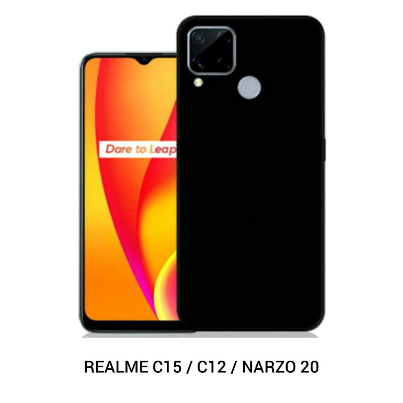 Loveh Casing Realme Pro C3 5s 5i 6i C11 C15 C12 Narzo 20 Soft Case  Polos Black