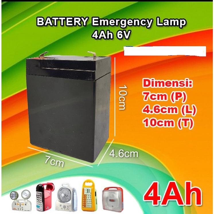 Jual ACCU AKI BATERAI BATTERY KERING 6V 4Ah BATRE UPS EMERGENCY ...