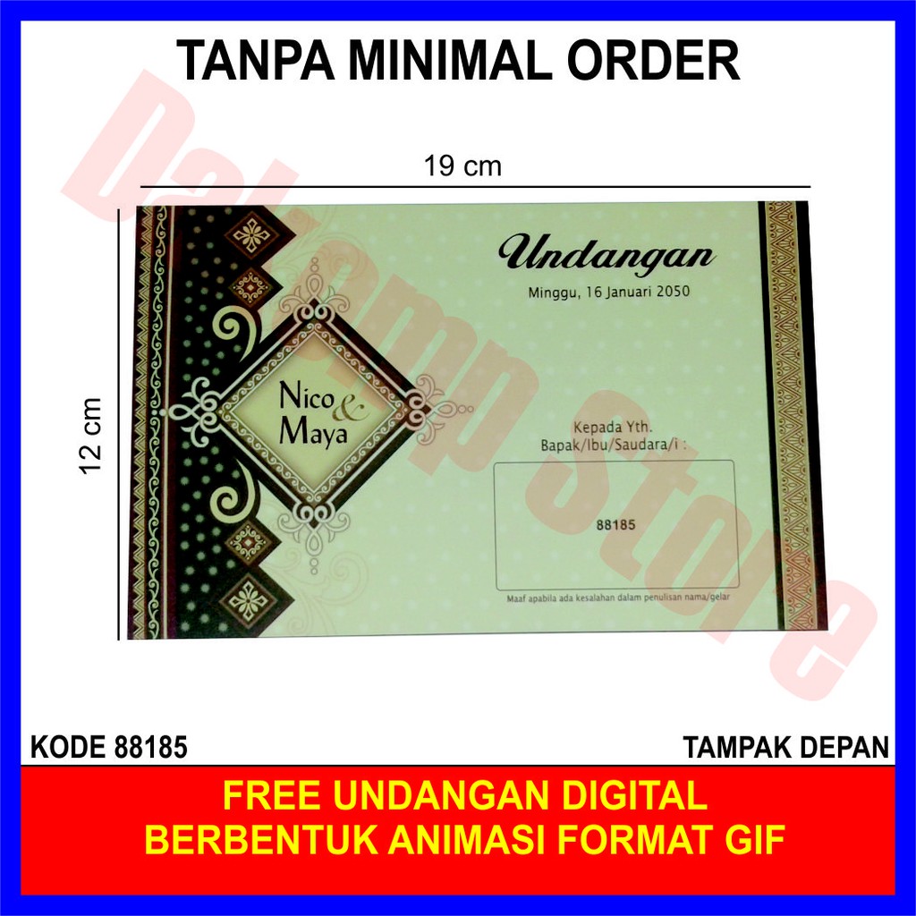 Jual Undangan Pernikahan EB88185 [CETAK] | Shopee Indonesia