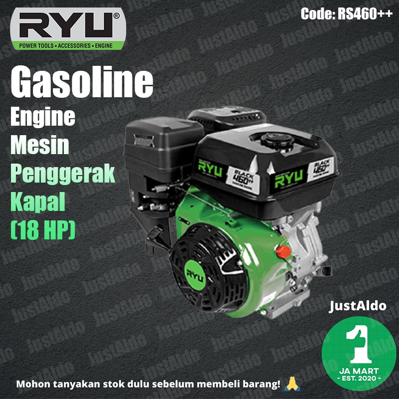 Jual Mesin Penggerak Mobil/Perahu Gasoline Engine RS460++ 18 HP Ryu ...