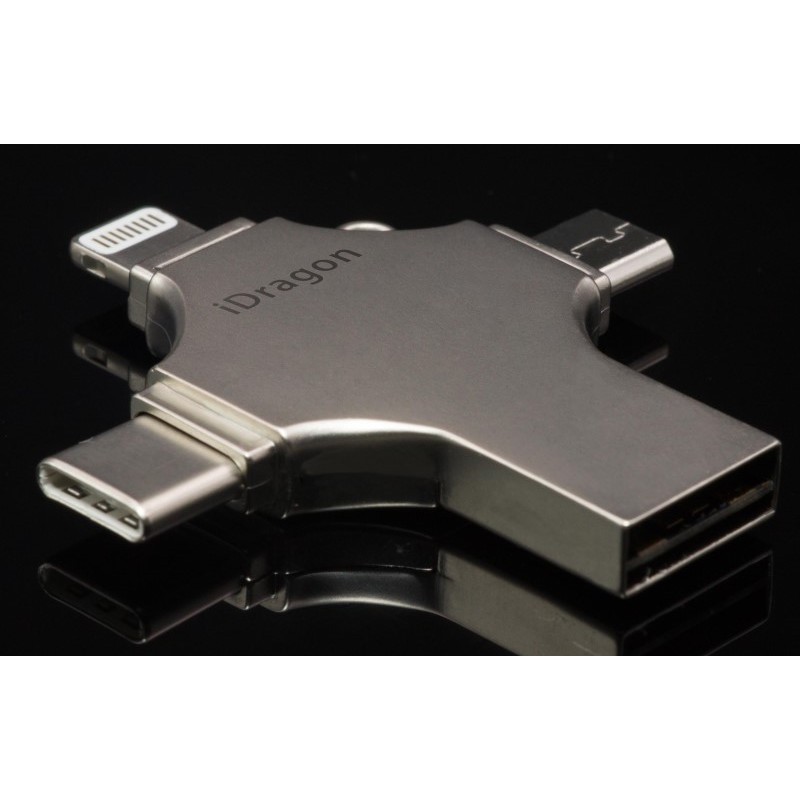 Jual GROSIRUNIK99 iDragon U010 16GB - 4 in 1 Flash Drive Metal ...