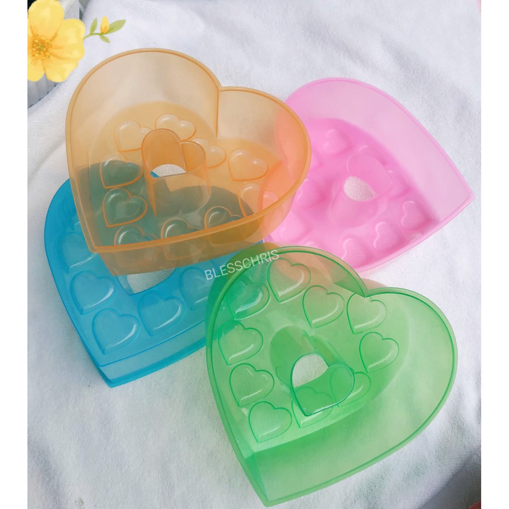 Jual CETAKAN PUDING PLASTIK FOOD GRADE BENTUK HATI & BULAT / CETAKAN