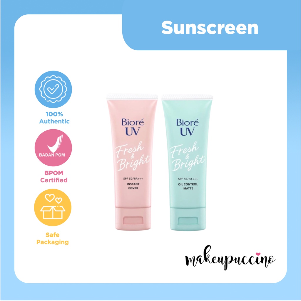 Jual BIORE UV Fresh & Bright SPF 50 PA+++ 30gr Shopee Indonesia