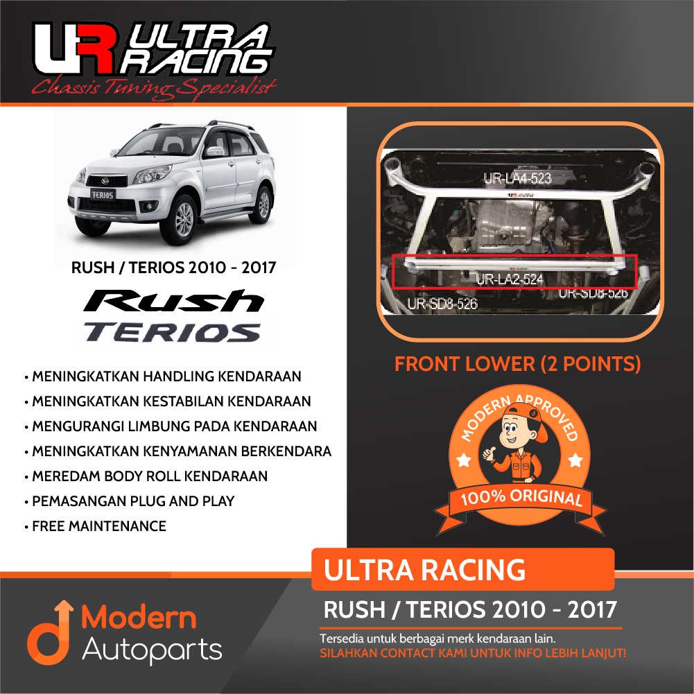 Jual Stabilizer Ultra Racing Rush Terios 2010 - 2017 FRONT LOWER 2PT ...