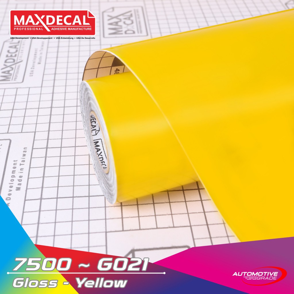 Jual Maxdecal 7500 021 Yellow Kuning Sticker Skotlet Stiker Kilap Gloss