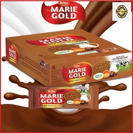 Jual Roma Marie Gold Milk Choco @27 Gr X 12 Sachet (1 Box ) | Shopee ...