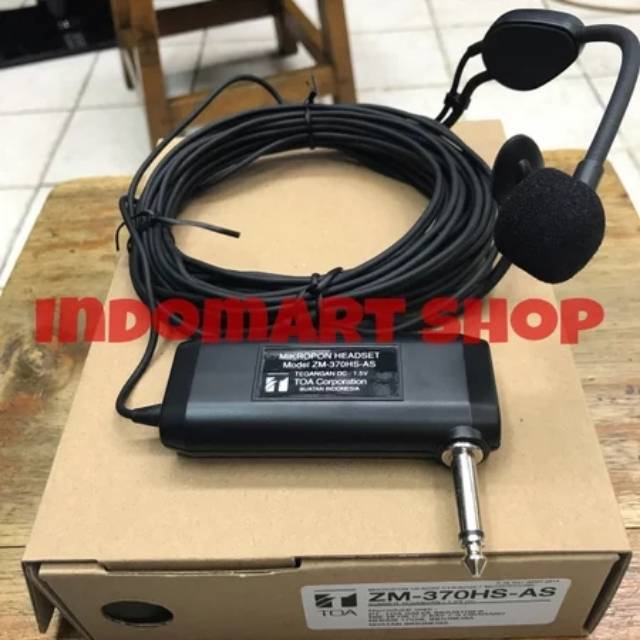 Jual TOA MICROPHONE HEADSET ZM 370 HS ( ORIGINAL ) Mic Imam Vokal Bando