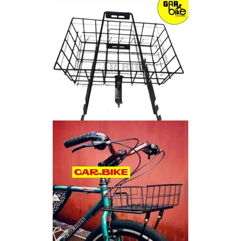 Jual Rak Keranjang Frontrack Sepeda Depan Universal Hitam Silver Fixie ...