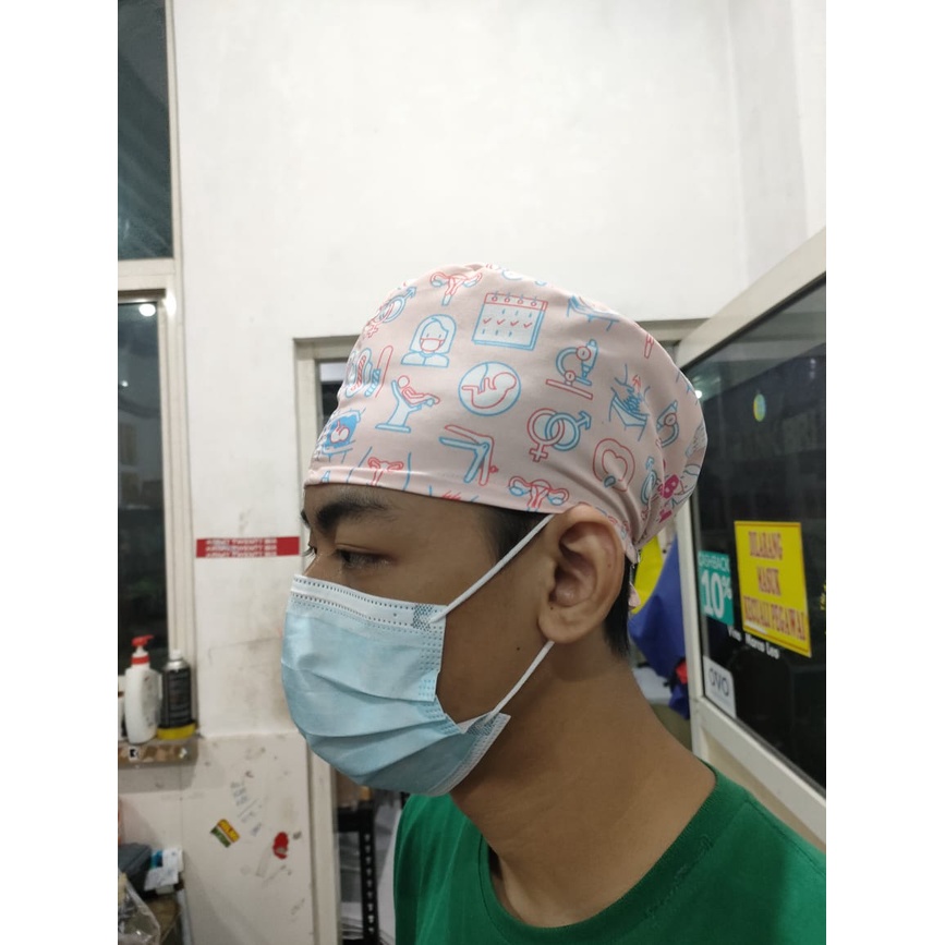 Jual TERMURAH! HEADCAP Motif OBGYN / TOPI BEDAH / TOPI OPERASI / TOPI ...