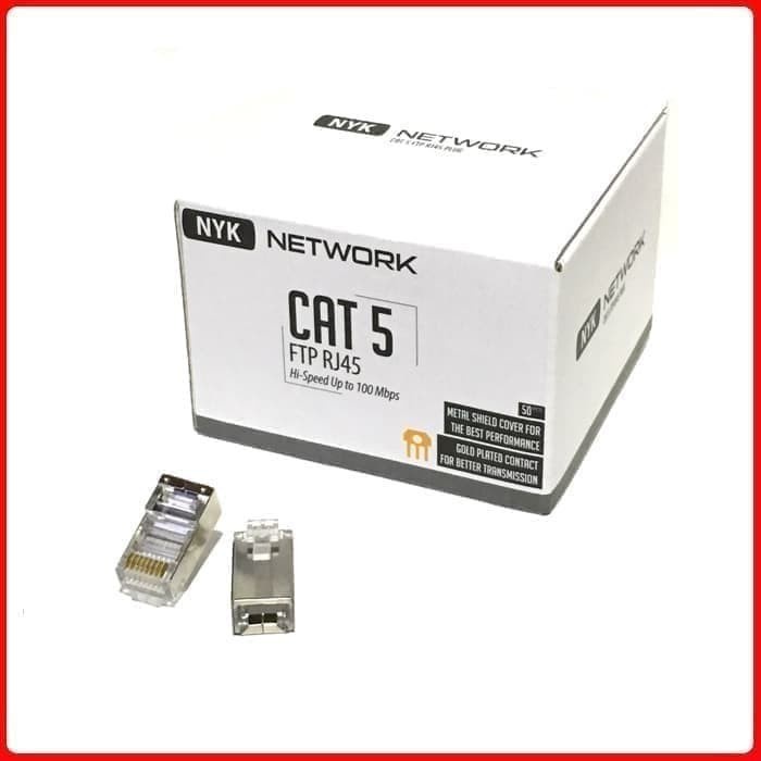 Jual Nyk Connector RJ45 Cat5 Besi FTP isi 50Pcs | Shopee Indonesia