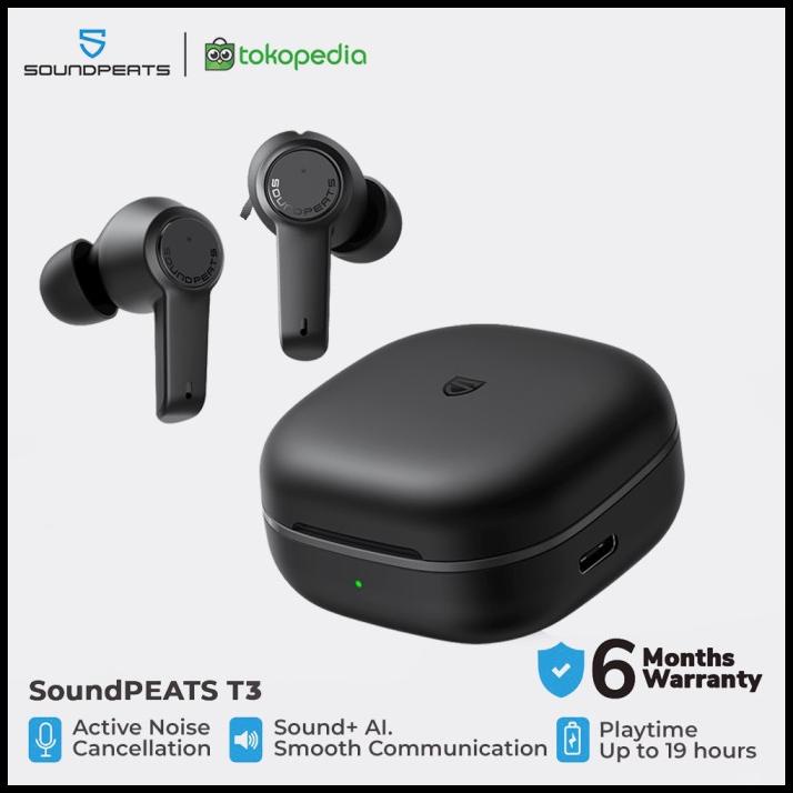 Jual Soundpeats T3 Active Noise Cancelling True Wireless Earbuds ...