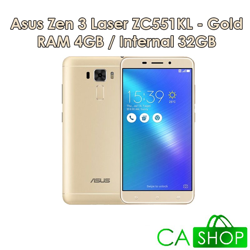 Asus Zenfone 3 Laser ZC551KL - RAM 4GB ROM 32GB (4/32) - Gold - Baru NEW -  Resmi