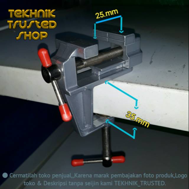 Jual Baby vice mini ragum clamp klem catok meja aluminium aloy casting ...