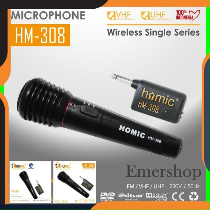 spesial mic wireless murah dan bagus 2 in 1 include kabel dan batre Murah