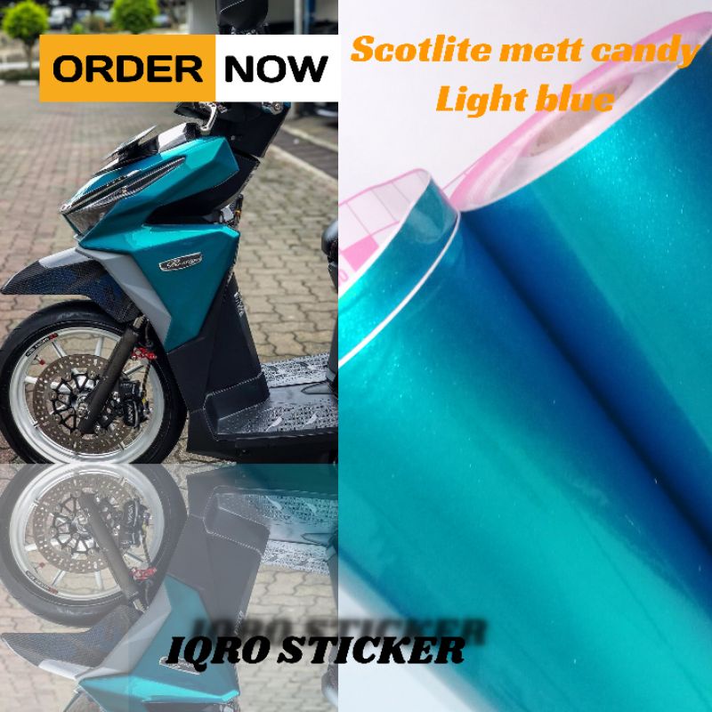 Jual Sticker scotlite candy metalik skotlet motor biru candy scotlet ...