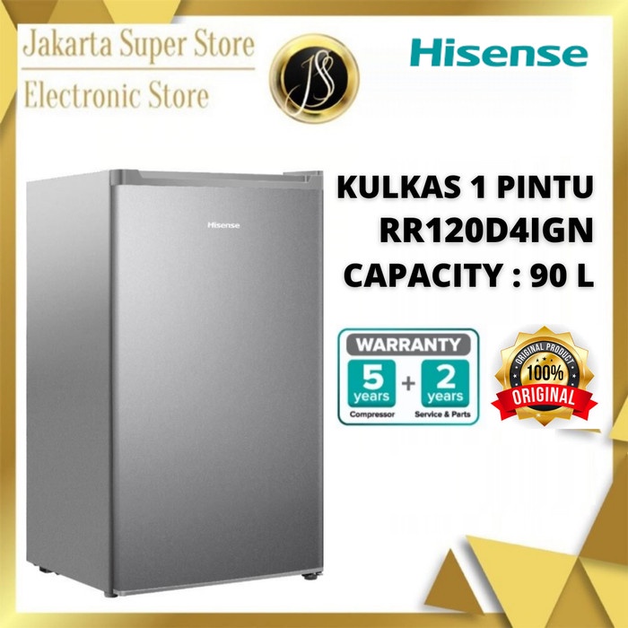 Jual HISENSE KULKAS 1 PINTU 90 LITER RR120D4IGN SILVER | Shopee Indonesia