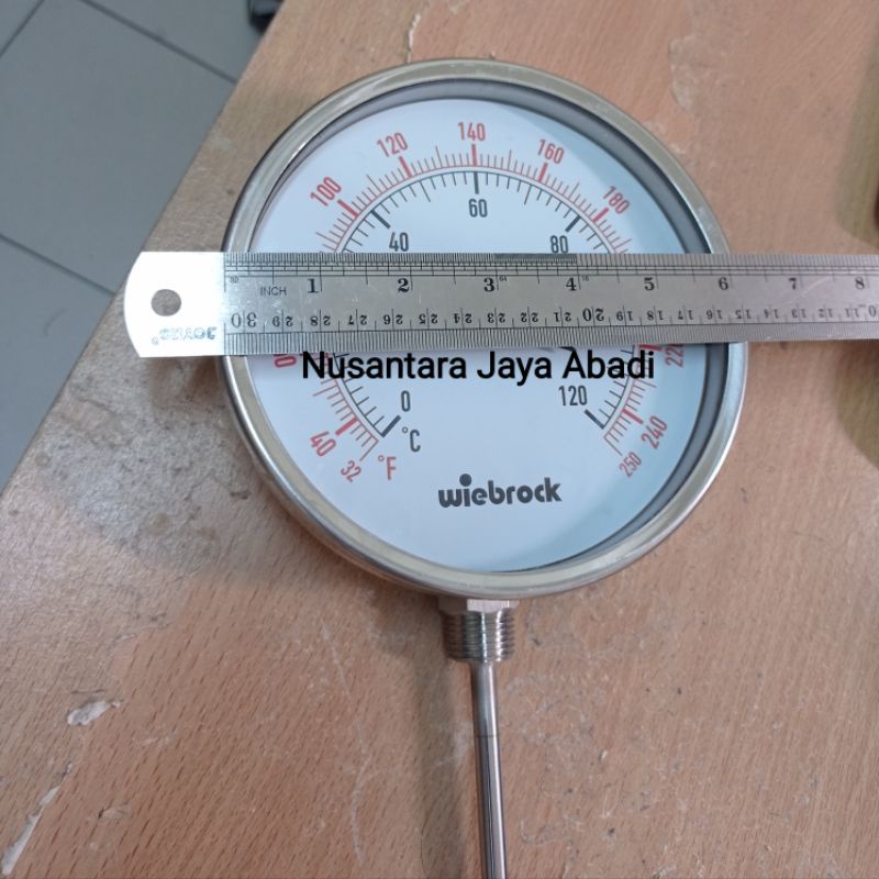 Jual Thermometer Temperature Gauge Raket Stainless 120 Derajat Celcius ...