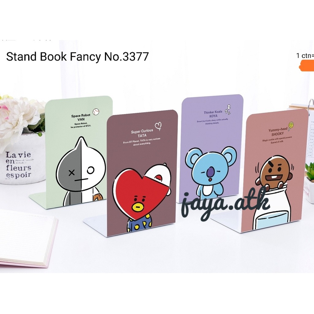 Jual Pembatas Buku Besi Book End Bts Bt21 Lucu Bagus Bookend Bts