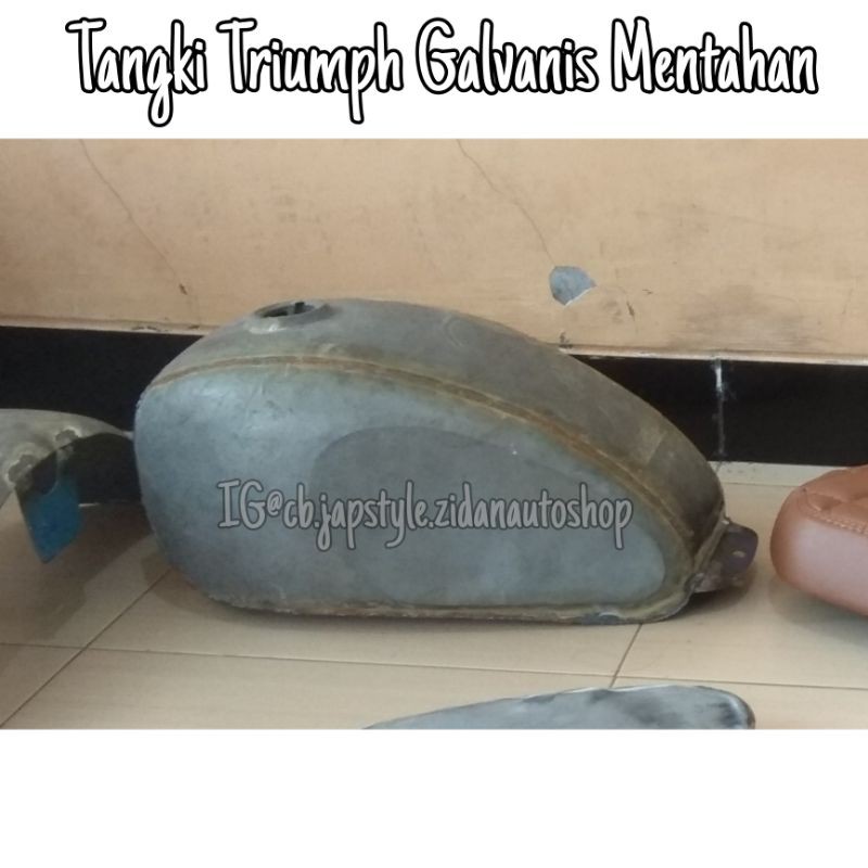 Jual Tangki Japstyle Triumph Mentahan Galvanis model tutup tangki biasa