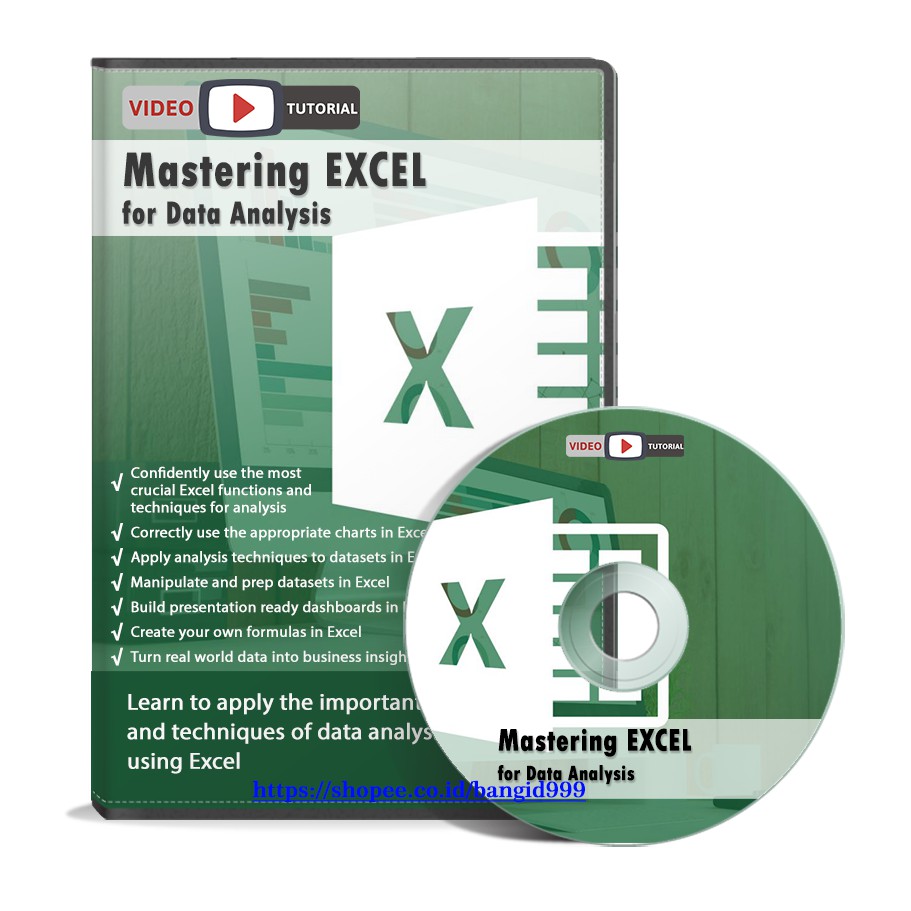 Jual Video Tutorial Mastering Excel for Data Analysis Shopee Indonesia