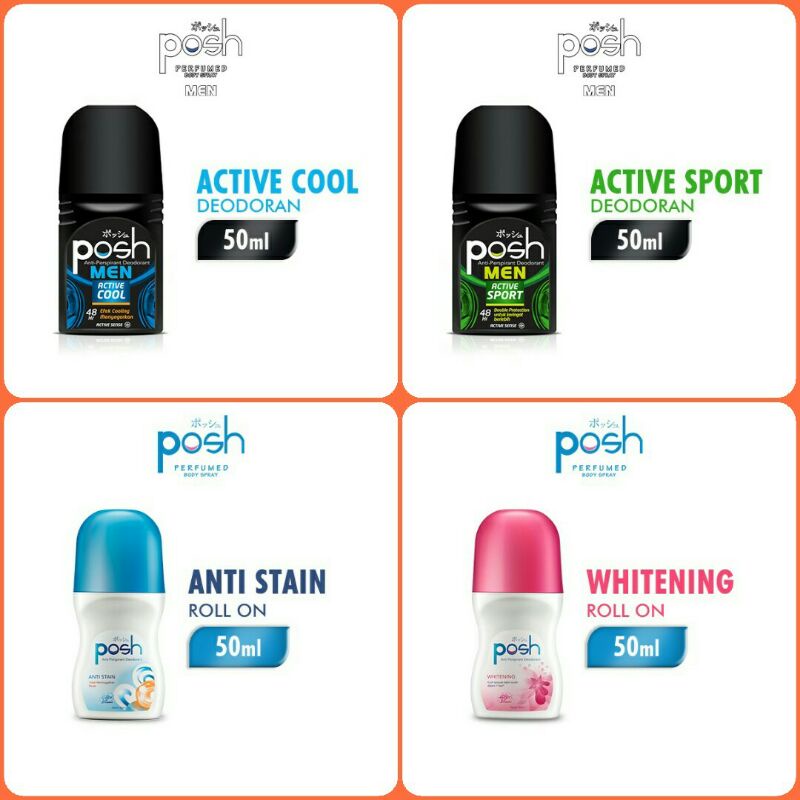 Jual POSH ROOL ON DEODORANT MAN & WOMAN 50ml | Shopee Indonesia