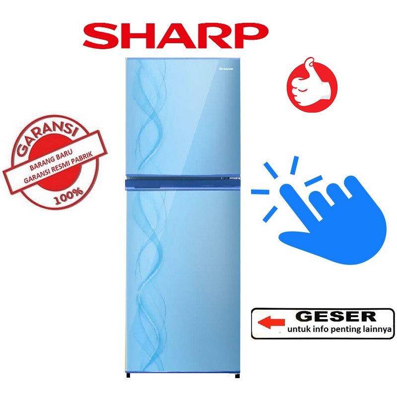 Jual SHARP Kulkas 2 Pintu [205 L] SJ-237ND-AB - Blue - garansi RESMI ...