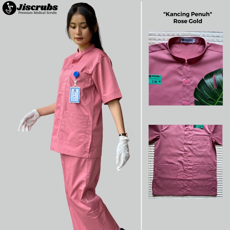 Jual Baju Jaga Perawat Model Kancing Baju Medis Baju Scrub Medis Baju