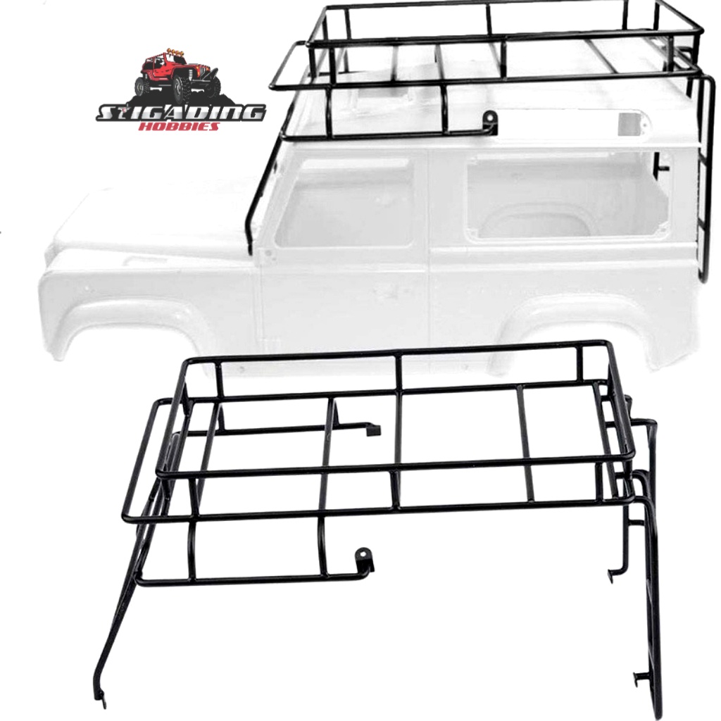 Jual METAL ROOF RACK ROLL CAGE 1/10 RC WB 275mm LAND ROVER DEFENDER D90