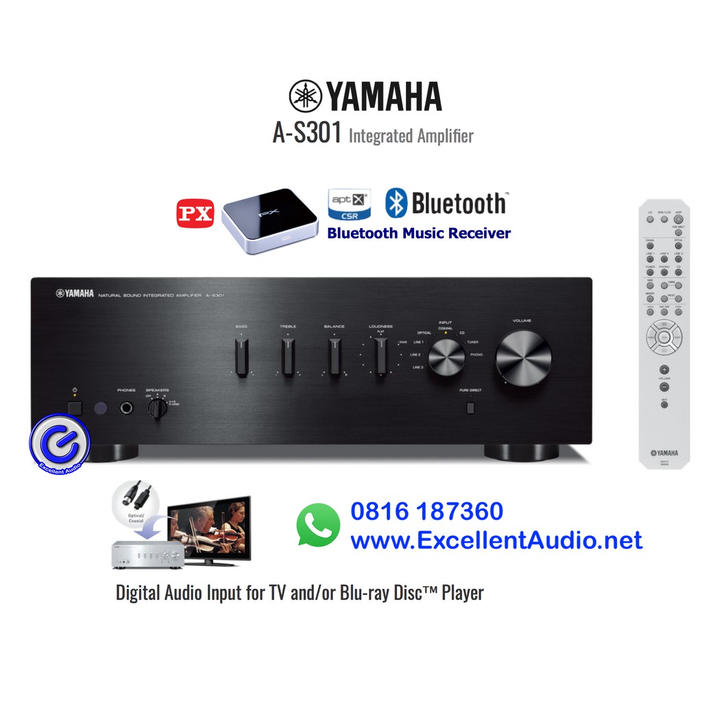 Jual Paket Yamaha AS301 AS 301 stereo amplifier PX Bluetooth ...